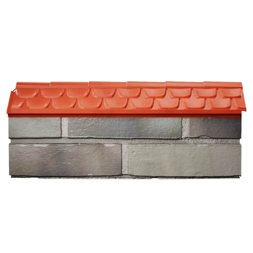 Парапет Zking Эльбрус Красный с посадкой на 0.5 кирпича (130мм) в Хабаровске фото