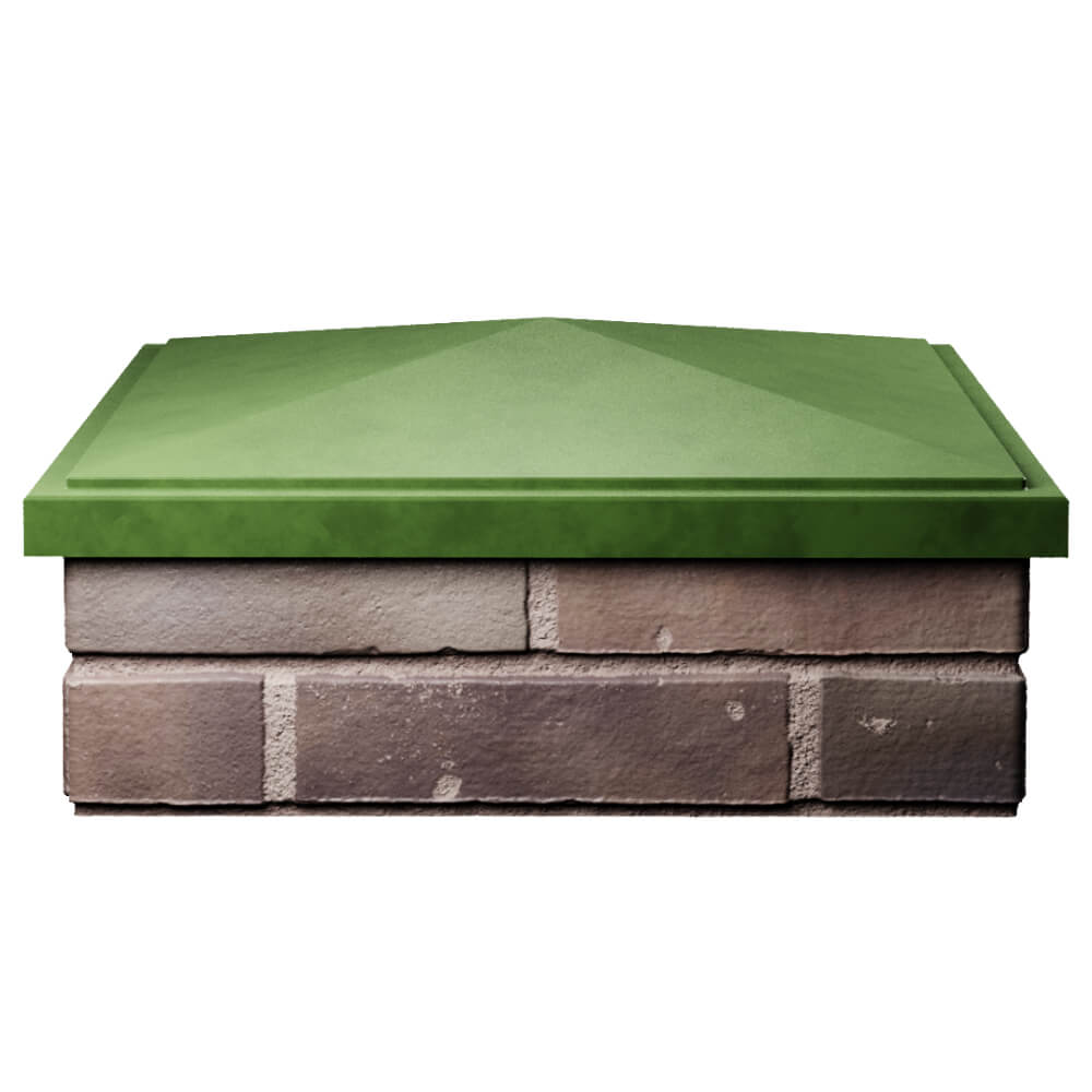Колпак Zking БонаМоно Зеленый на столб 2х2 кирпича (515х515, 530х530мм) Хабаровск фото