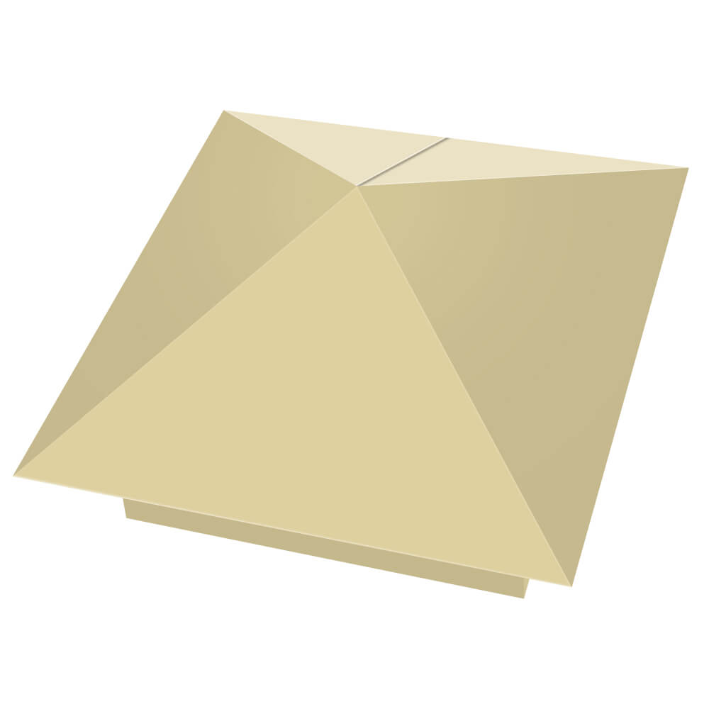 Колпак металлический 400х400мм RAL1014 Бежевый заборный Хабаровск фото