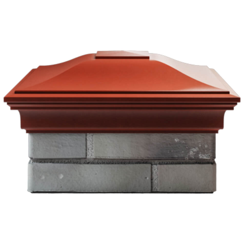 Колпак Zking Монблан Красный на столб 1.5х1.5 кирпича (385х385мм) Хабаровск фото