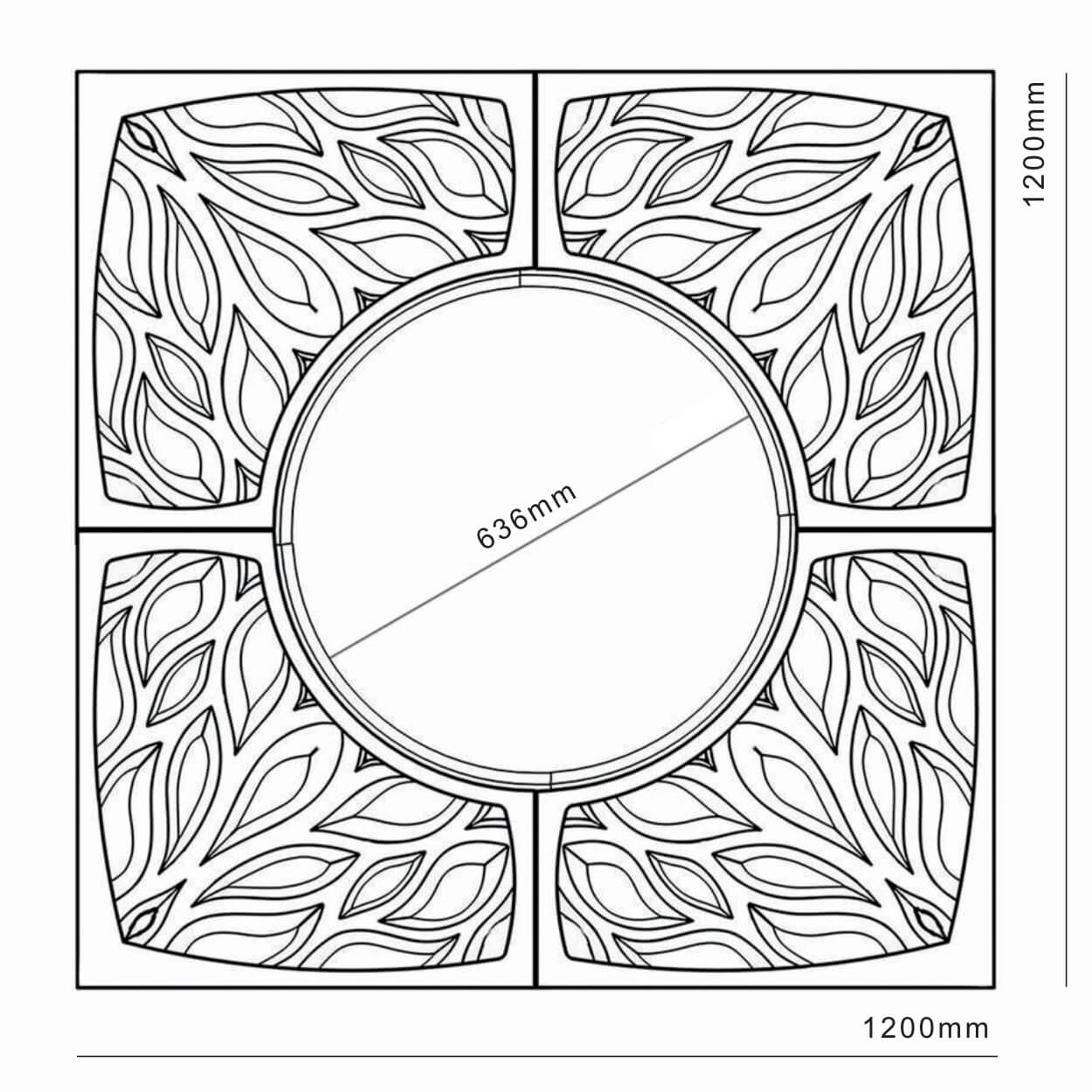 Приствольная решетка для дерева ZKING CRUST 1.2х1.2м Черная в Хабаровске фото