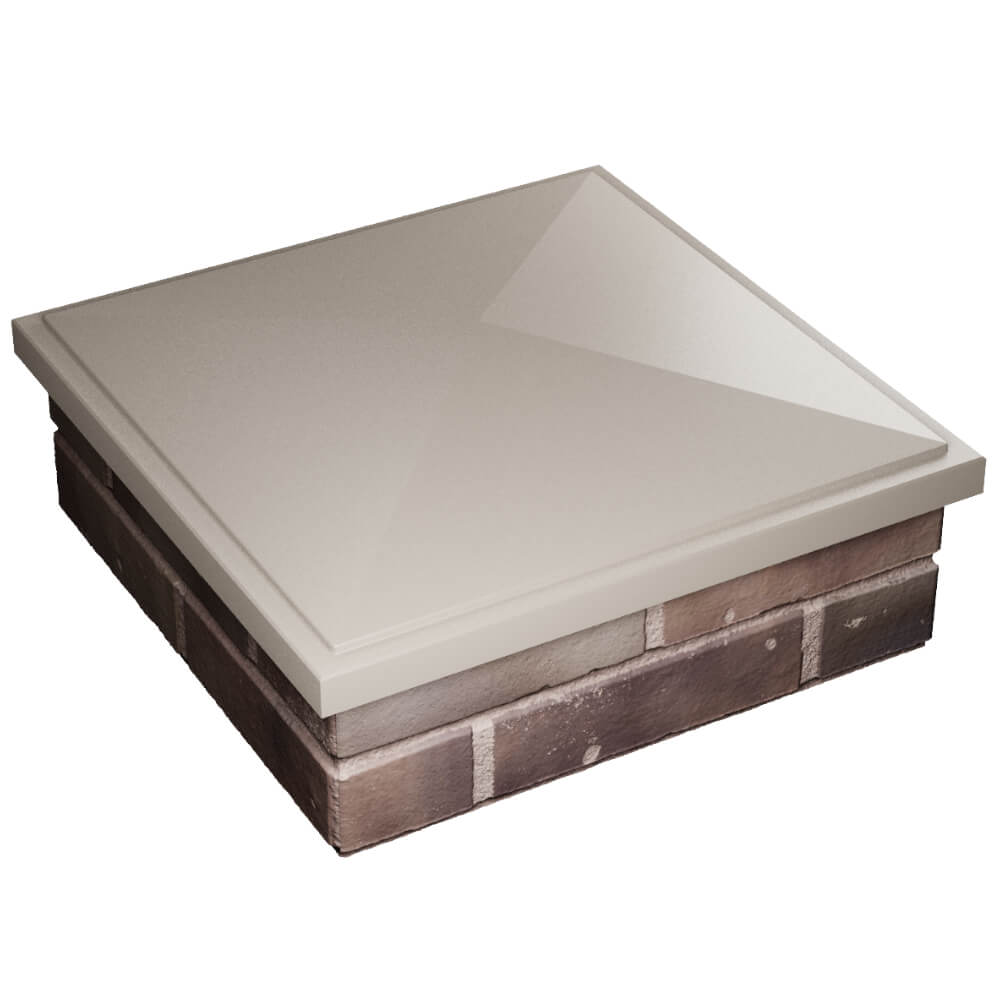 Колпак Zking БонаМоно Бежевый на столб 2х2 кирпича (515х515, 530х530мм) в Хабаровске фото