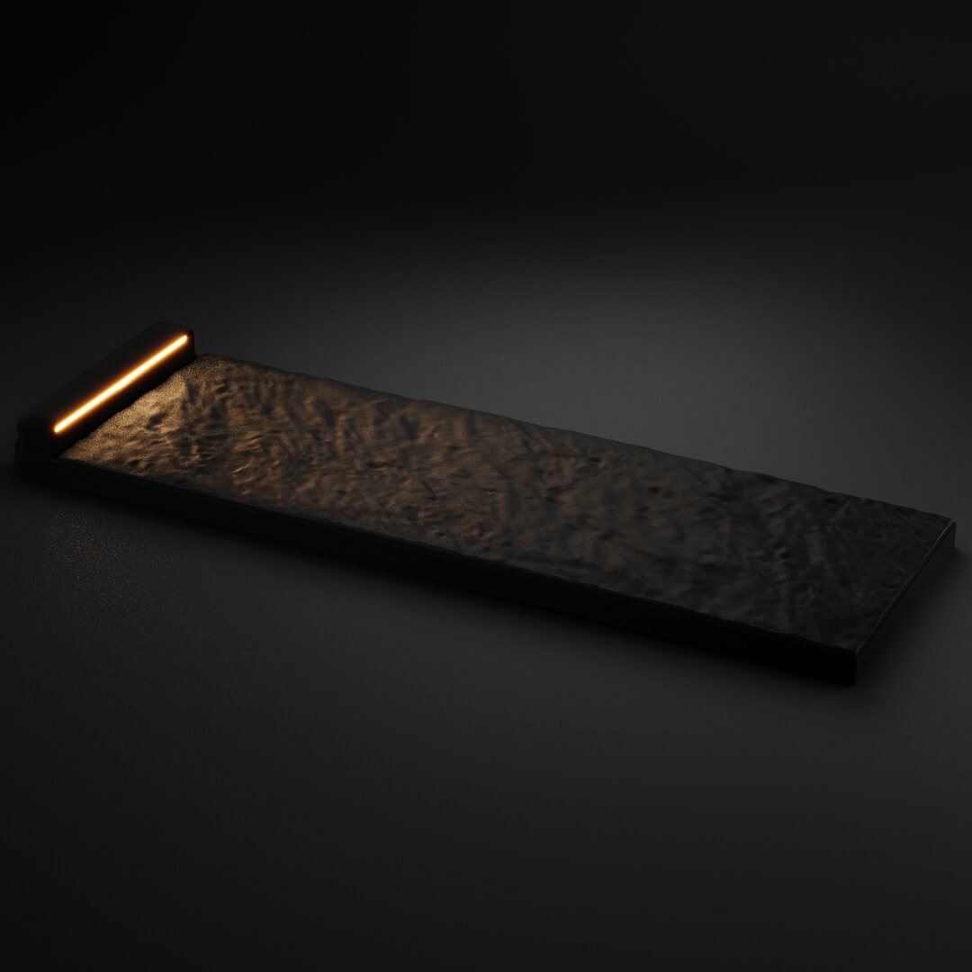 LED Светильник для шаговой плиты STONE Черный Сланец 330х75х98мм в Хабаровске фото