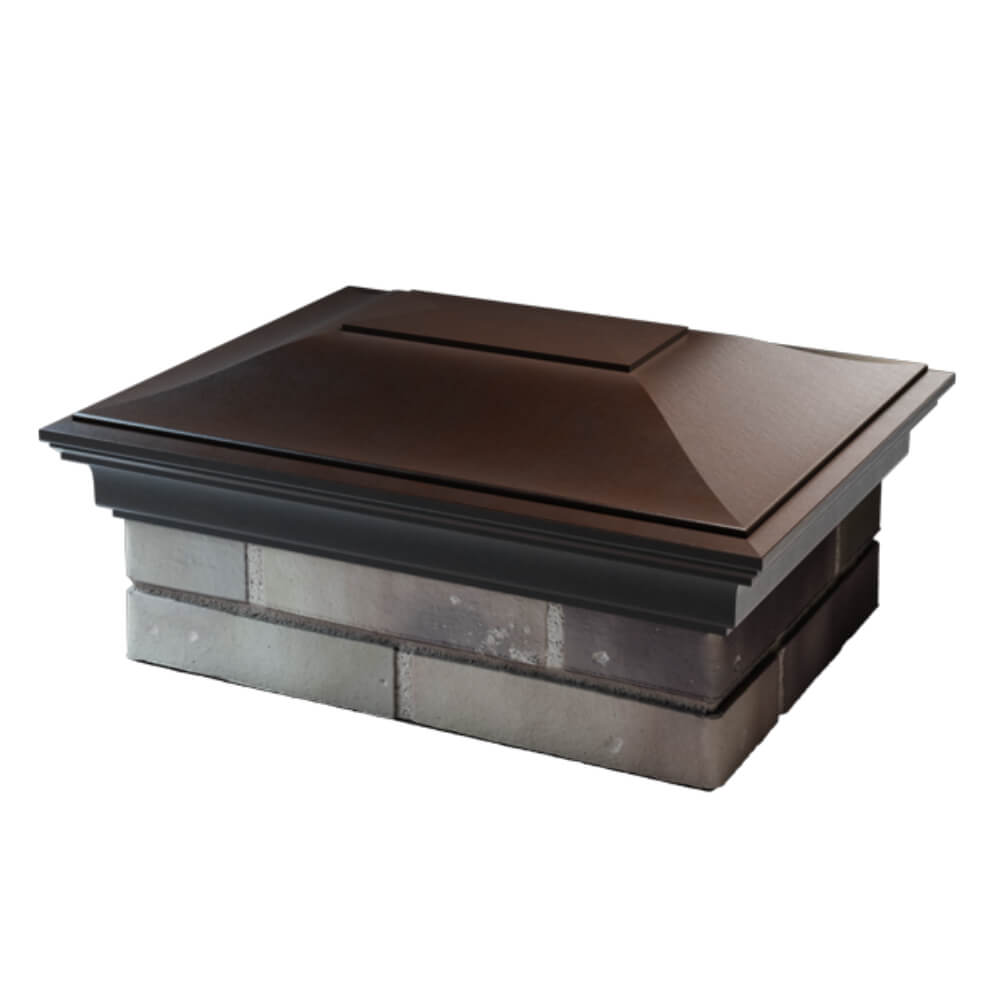 Колпак Zking Монблан Коричневый на столб 2х1.5 кирпича (515х385мм) в Хабаровске фото