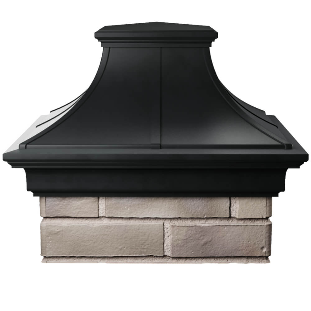 Колпак Zking Монблан Премиум Черный на столб 1.5х1.5 кирпича (385х385мм) Хабаровск фото