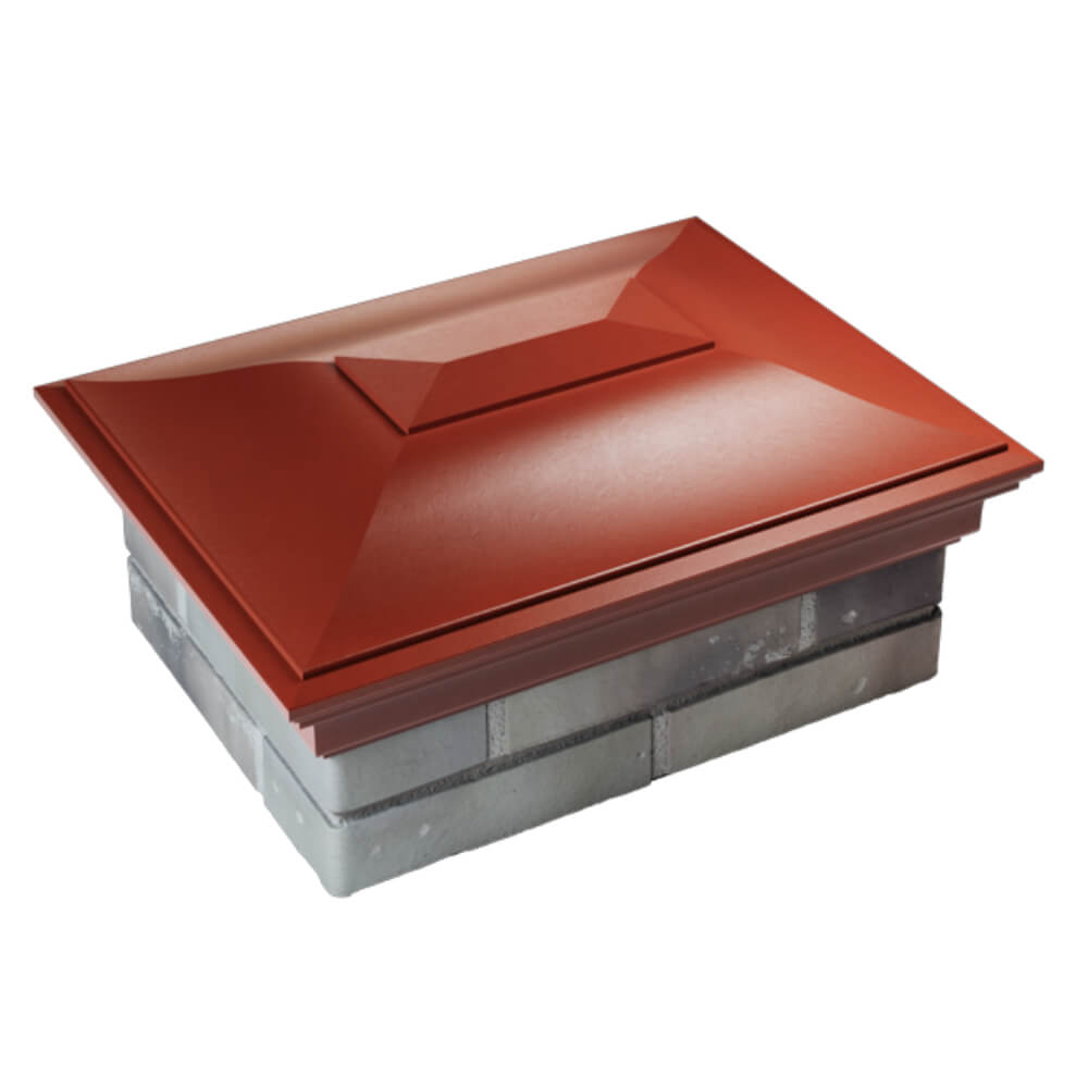 Колпак Zking Монблан Красный на столб 2х1.5 кирпича (515х385мм) Хабаровск фото