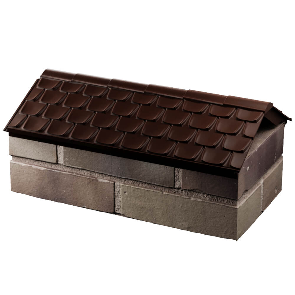 Парапет Zking Эльбрус Коричневый с посадкой на 1 кирпич (255мм) в Хабаровске фото