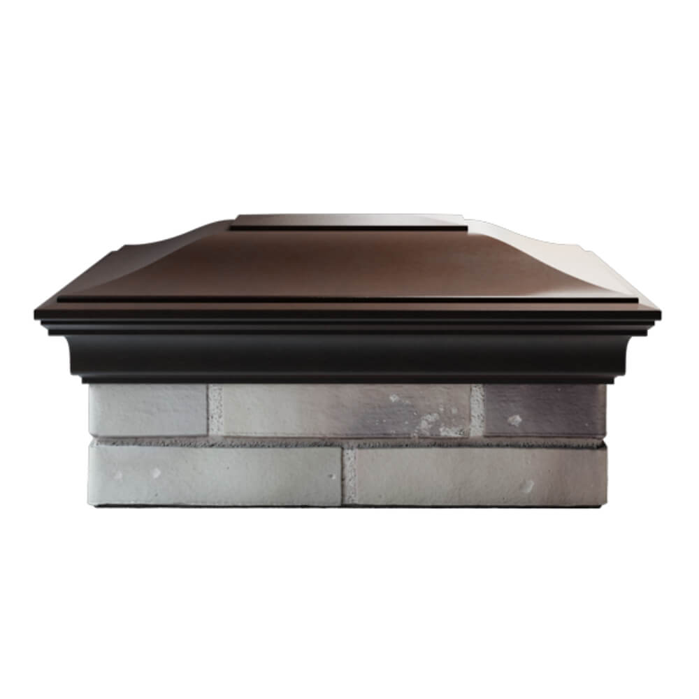Колпак Zking Монблан Коричневый на столб 2х1.5 кирпича (515х385мм) в Хабаровске фото