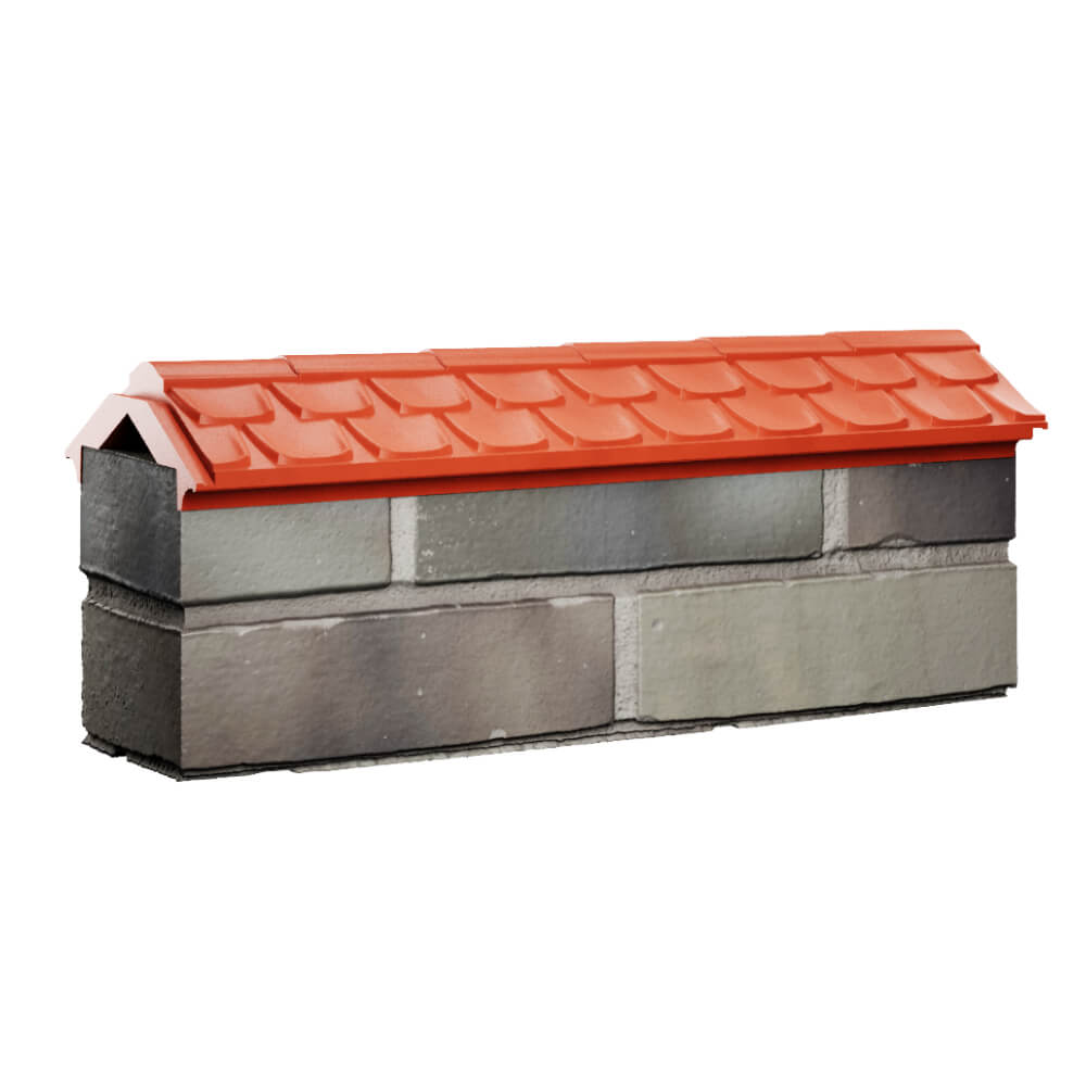 Парапет Zking Эльбрус Красный с посадкой на 0.5 кирпича (130мм) Хабаровск фото