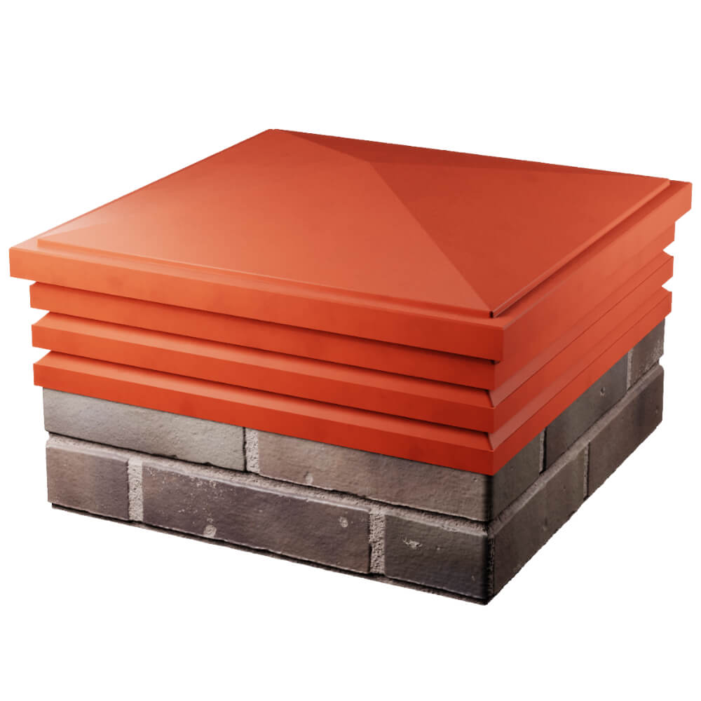 Колпак Zking Бона ХайТек Красный на столб 2х2 кирпича (513х513мм) в Хабаровске фото