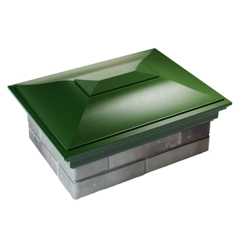 Колпак Zking Монблан Зеленый на столб 2х1.5 кирпича (515х385мм) Хабаровск фото