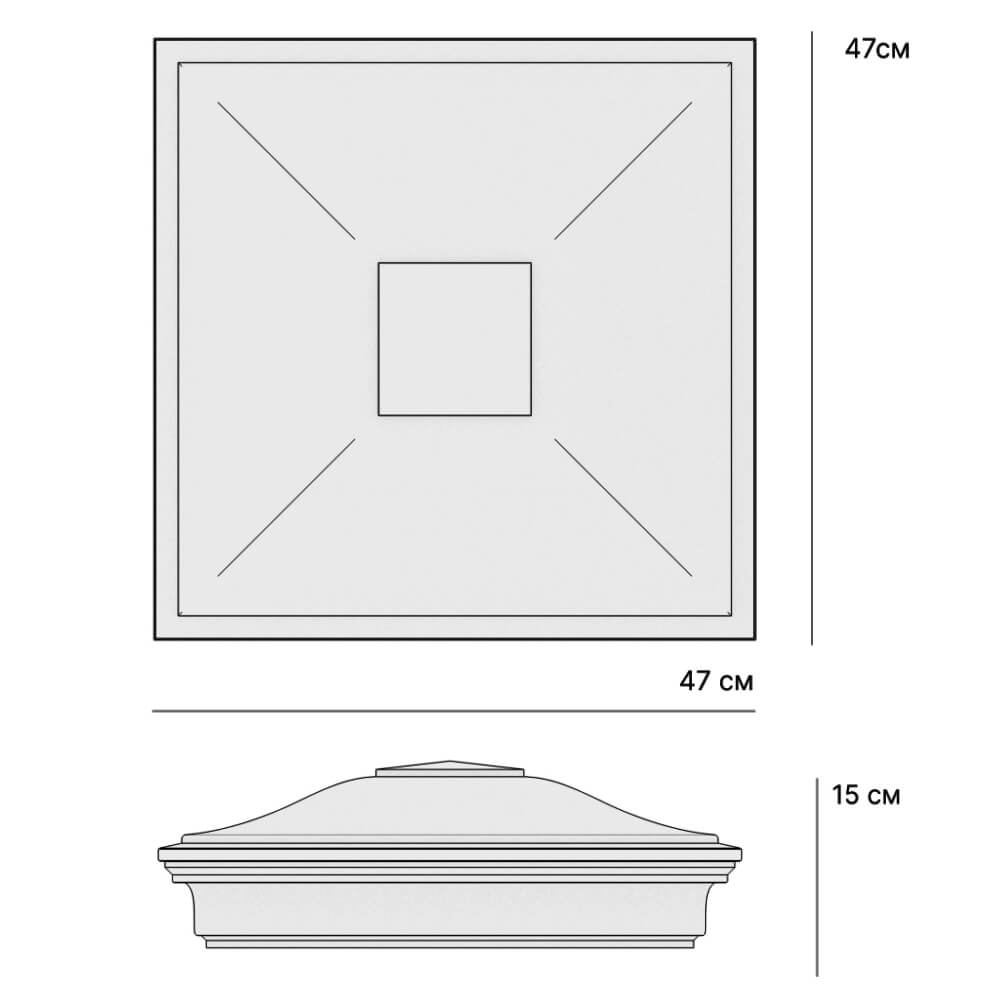 Колпак Zking Монблан Красный на столб 1.5х1.5 кирпича (385х385мм) в Хабаровске фото