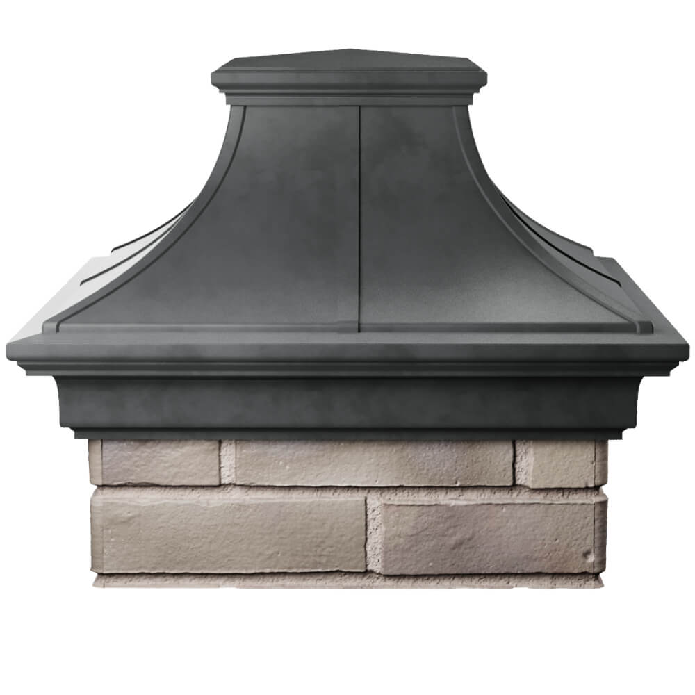 Колпак Zking Монблан Премиум Серый на столб 1.5х1.5 кирпича (385х385мм) Хабаровск фото