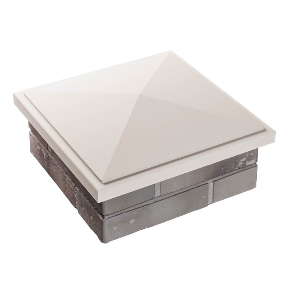 Колпак Zking БонаМоно Бежевый на столб 1.5х1.5 кирпича (385х385, 400х400мм) в Хабаровске фото