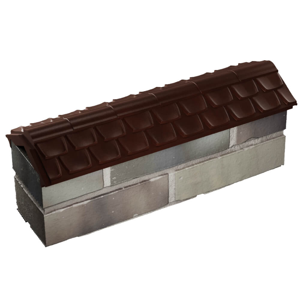 Парапет Zking Эльбрус Коричневый с посадкой на 0.5 кирпича (130мм) в Хабаровске фото