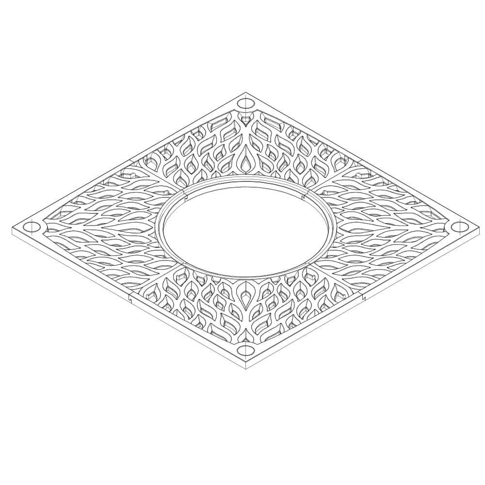 Приствольная решетка для дерева ZKING CRUST 2х2м Черная в Хабаровске фото