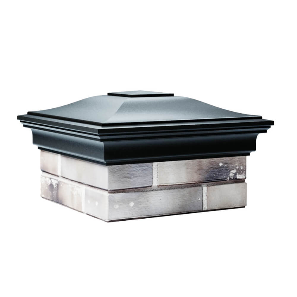 Колпак Zking Монблан Черный на столб 1.5х1.5 еврокирпича 0.7НФ (355х355мм) в Хабаровске фото