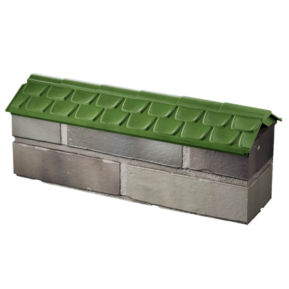 Парапет Zking Эльбрус Зеленый с посадкой на 0.5 кирпича (130мм) в Хабаровске фото