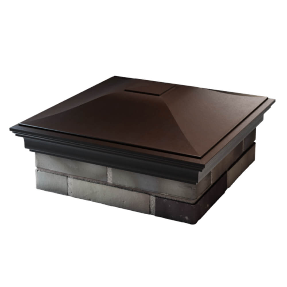 Колпак Zking Монблан Коричневый на столб 2х2 кирпича (515х515мм) в Хабаровске фото