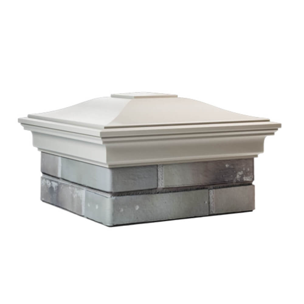 Колпак Zking Монблан Бежевый на столб 1.5х1.5 еврокирпича 0.7НФ (355х355мм) в Хабаровске фото