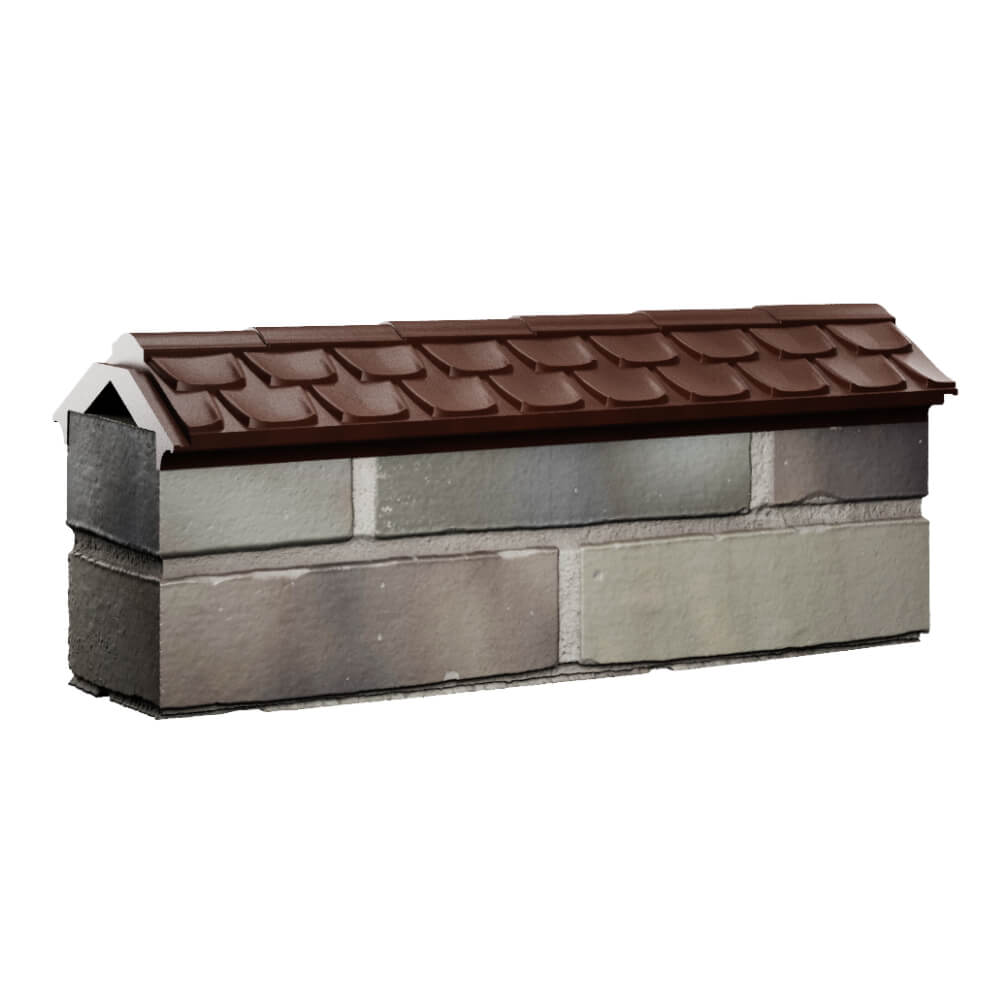 Парапет Zking Эльбрус Коричневый с посадкой на 0.5 кирпича (130мм) Хабаровск фото