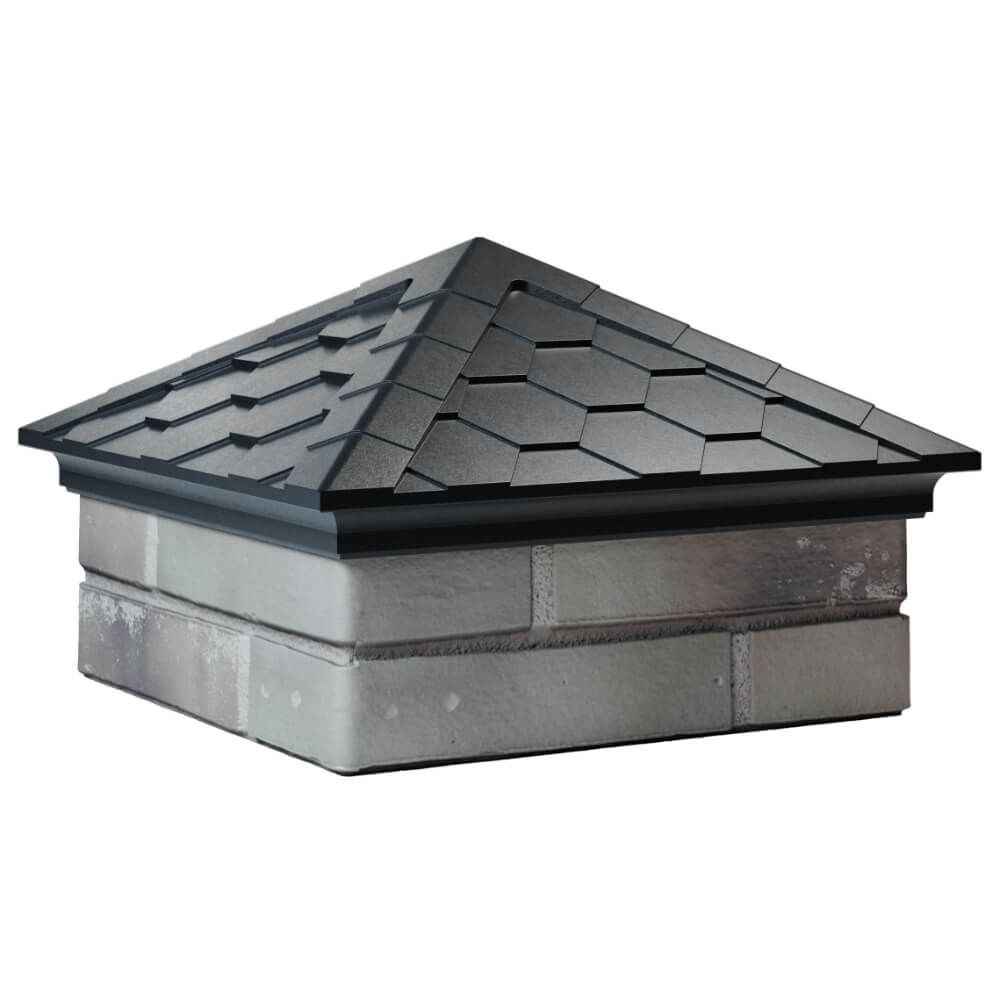 Колпак Zking Эверест Черный на столб 1.5х1.5 кирпича (390х390мм) в Хабаровске фото