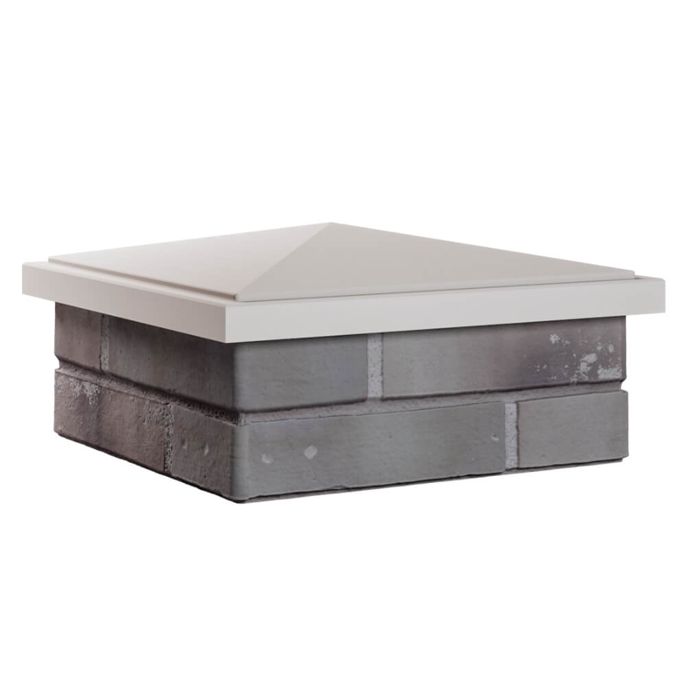 Колпак Zking БонаМоно Бежевый на столб 1.5х1.5 кирпича (385х385, 400х400мм) в Хабаровске фото