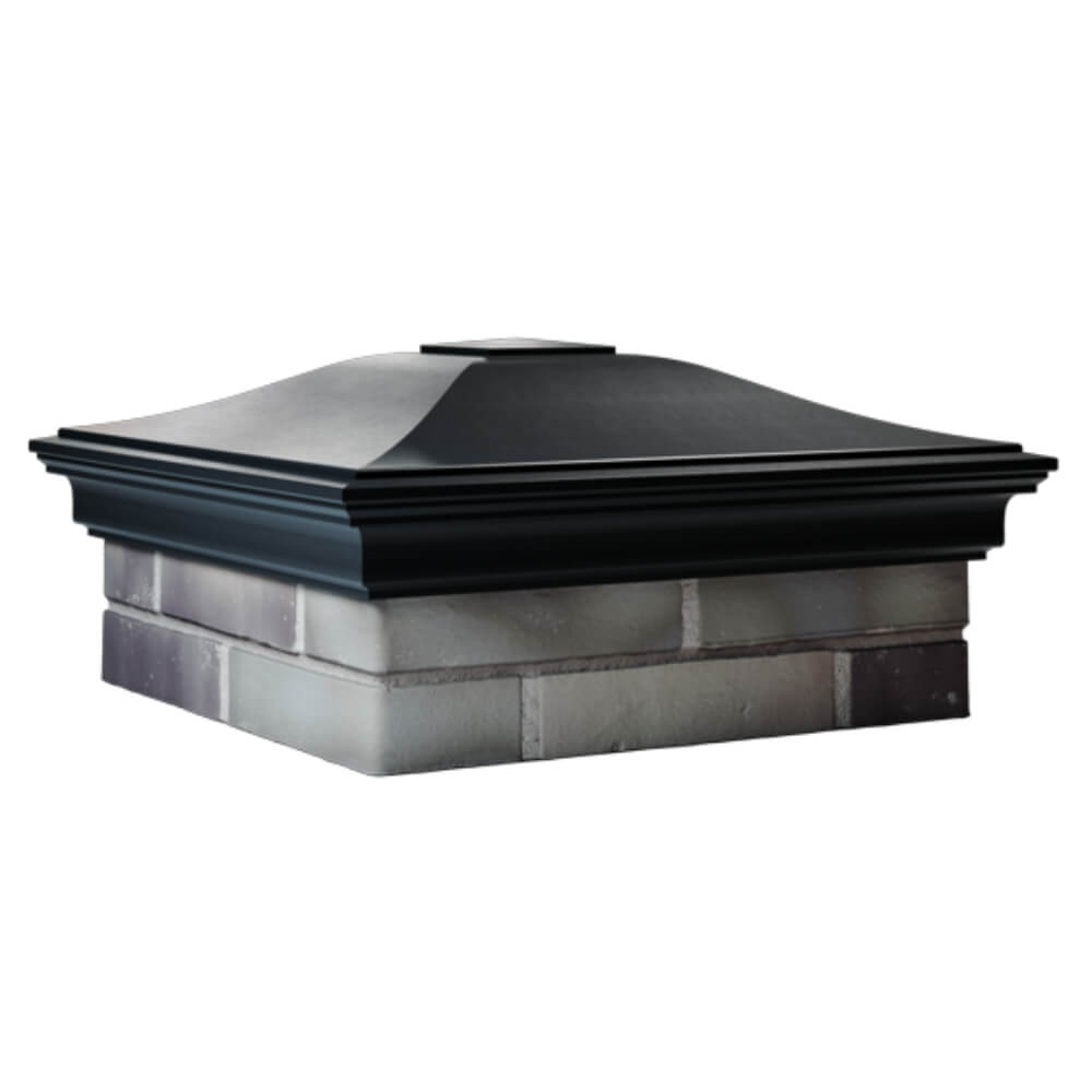 Колпак Zking Монблан Черный на столб 2х2 кирпича (515х515мм) в Хабаровске фото