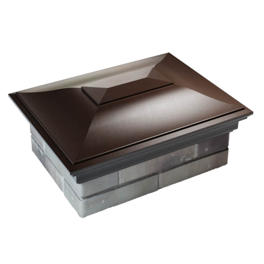 Колпак Zking Монблан Коричневый на столб 2х1.5 кирпича (515х385мм) Хабаровск фото