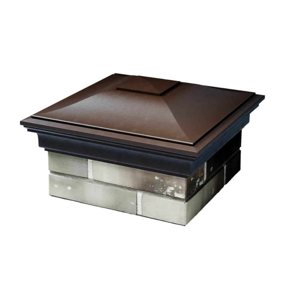 Колпак Zking Монблан Коричневый на столб 1.5х1.5 еврокирпича 0.7НФ (355х355мм) в Хабаровске фото