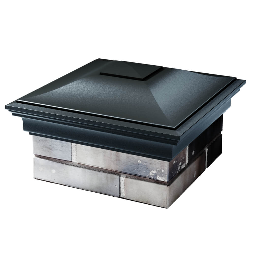 Колпак Zking Монблан Черный на столб 1.5х1.5 кирпича (385х385мм) в Хабаровске фото