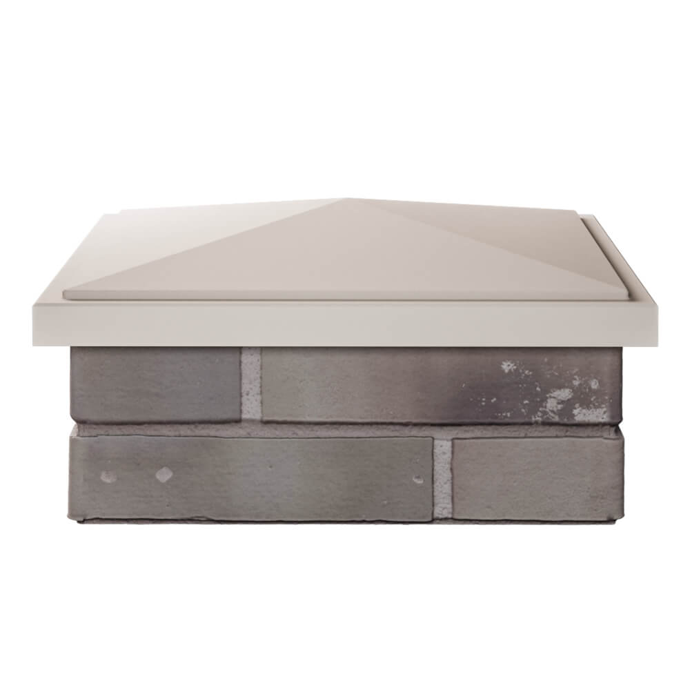 Колпак Zking БонаМоно Бежевый на столб 1.5х1.5 кирпича (385х385, 400х400мм) Хабаровск фото