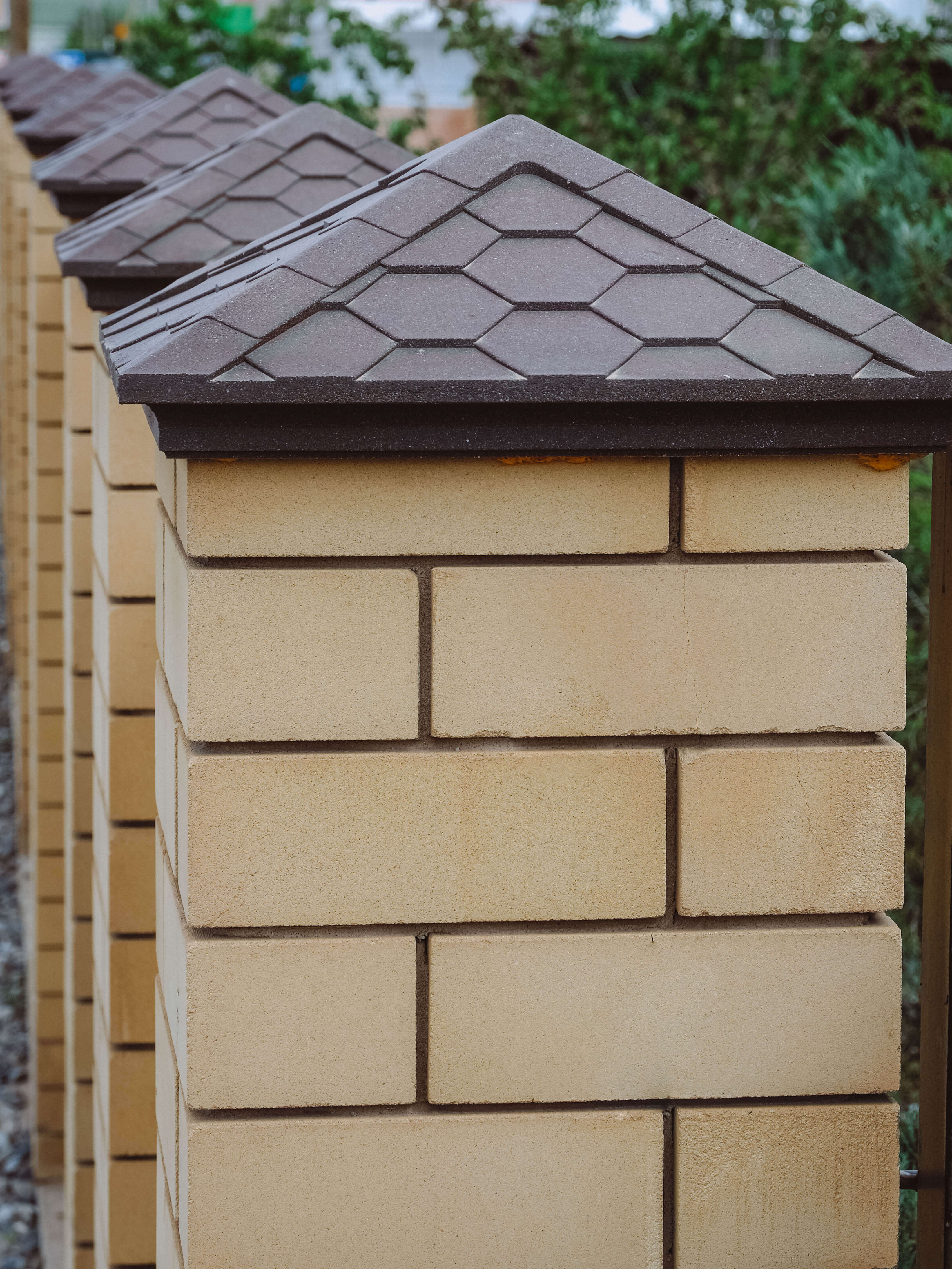 Колпак Zking Эверест Коричневый на столб 1.5х1.5 кирпича (390х390мм) в Хабаровске фото