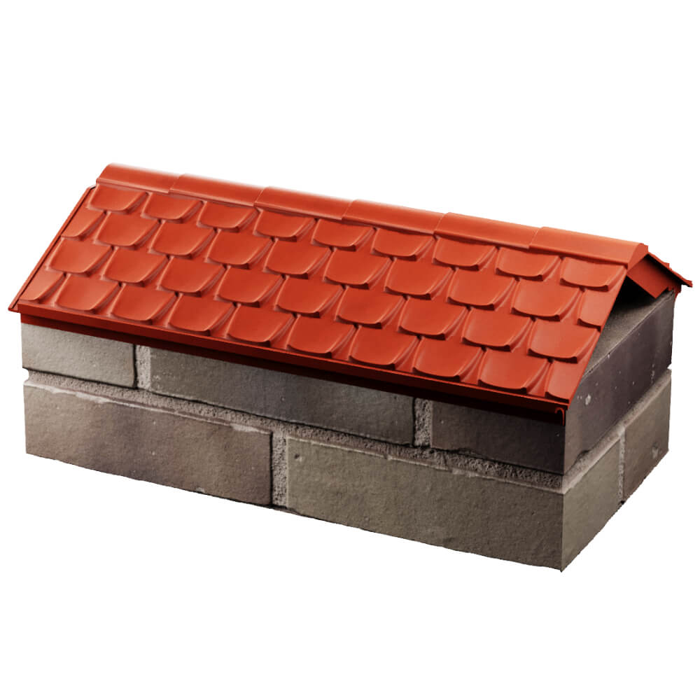 Парапет Zking Эльбрус Красный с посадкой на 1 кирпич (255мм) в Хабаровске фото