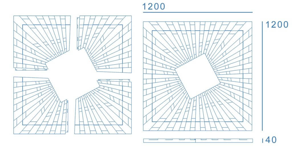 Приствольная решетка для дерева ZKING ATMOSPHERE 1.2х1.2м Бежевая в Хабаровске фото