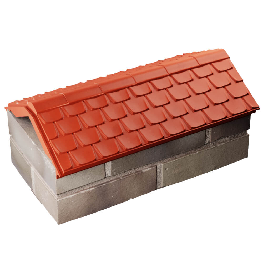 Парапет Zking Эльбрус Красный с посадкой на 1 кирпич (255мм) в Хабаровске фото