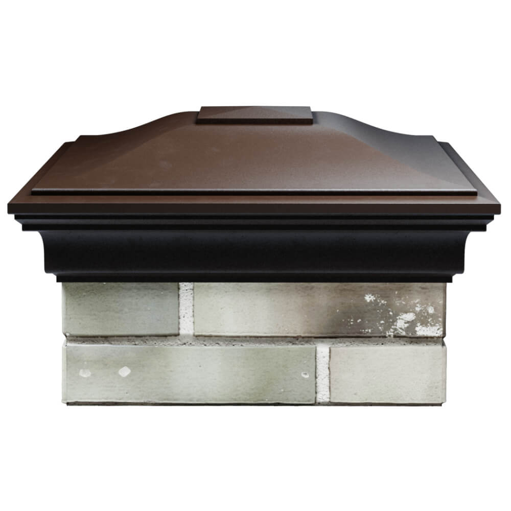 Колпак Zking Монблан Коричневый на столб 1.5х1.5 кирпича (385х385мм) Хабаровск фото