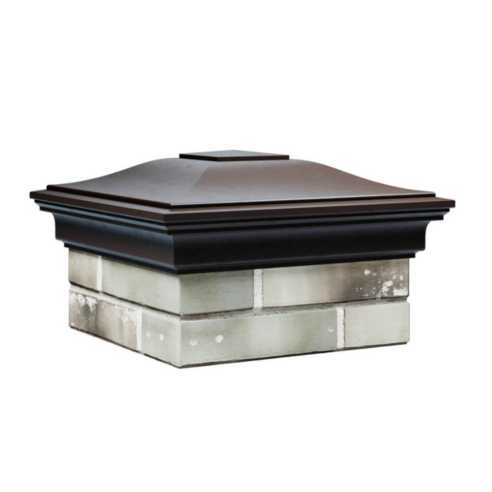 Колпак Zking Монблан Коричневый на столб 1.5х1.5 еврокирпича 0.7НФ (355х355мм) в Хабаровске фото