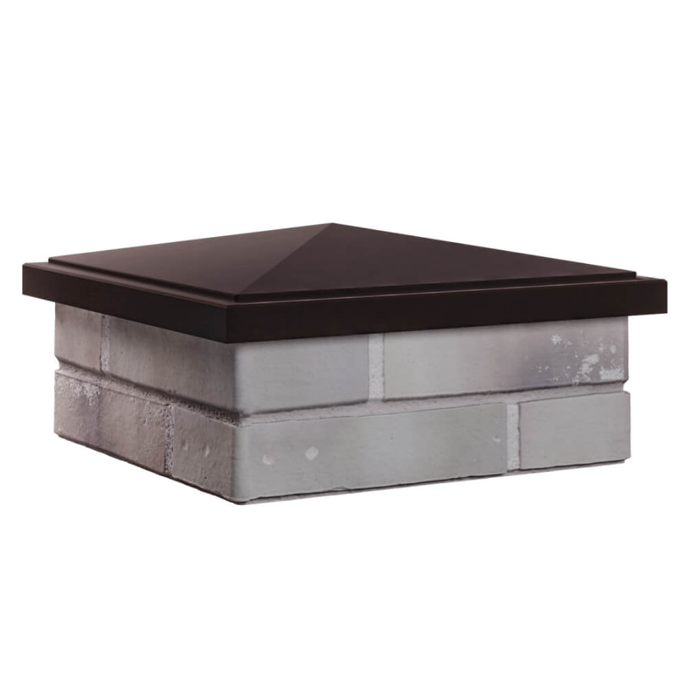 Колпак Zking БонаМоно Коричневый на столб 1.5х1.5 кирпича (385х385, 400х400мм) в Хабаровске фото