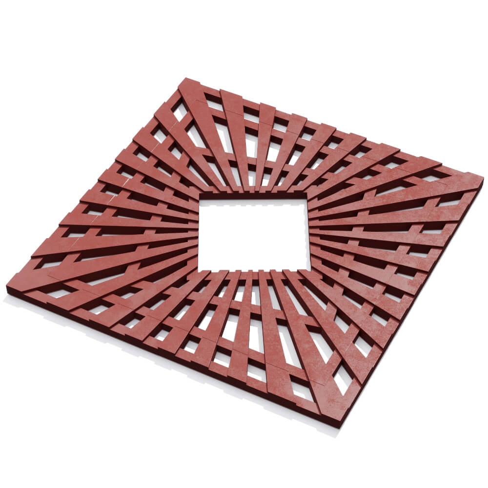 Приствольная решетка для дерева ZKING ATMOSPHERE 1.2х1.2м Красная в Хабаровске фото