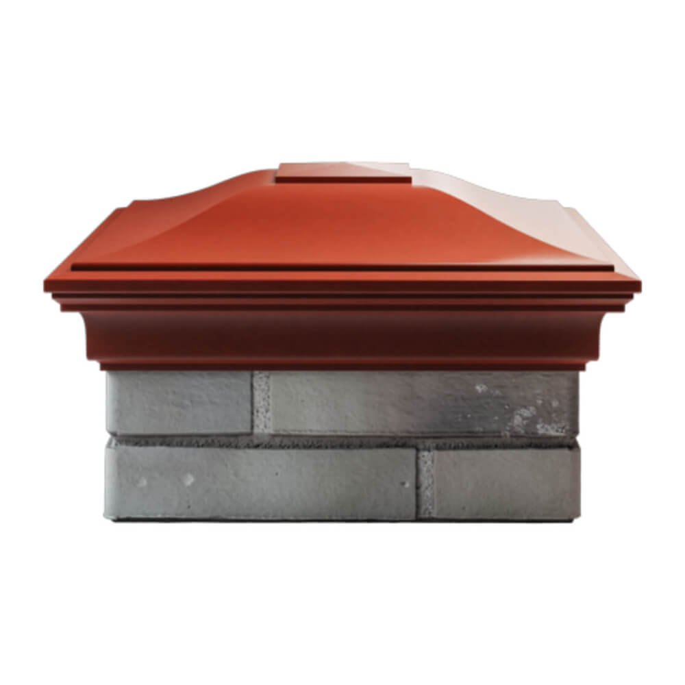 Колпак Zking Монблан Красный на столб 1.5х1.5 еврокирпича 0.7НФ (355х355мм) Хабаровск фото