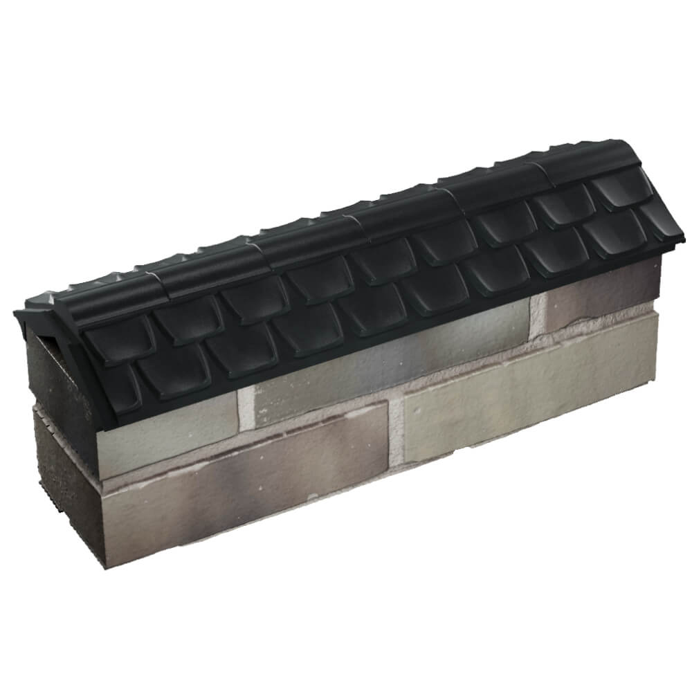 Парапет Zking Эльбрус Черный с посадкой на 0.5 кирпича (130мм) в Хабаровске фото