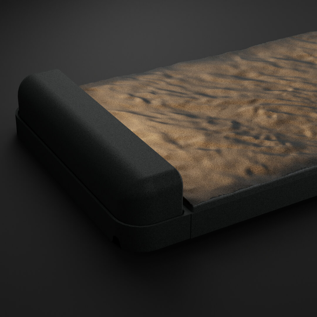 LED Светильник для шаговой плиты STONE Графитовый Серый 330х75х98мм в Хабаровске фото