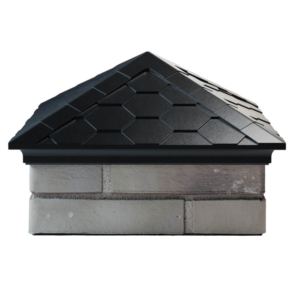 Колпак Zking Эверест Черный на столб 1.5х1.5 кирпича (390х390мм) Хабаровск фото