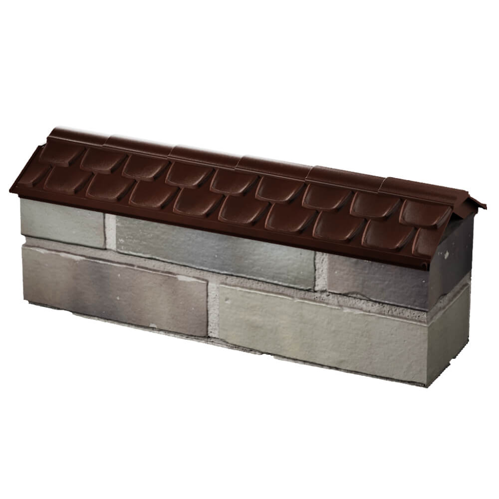Парапет Zking Эльбрус Коричневый с посадкой на 0.5 кирпича (130мм) в Хабаровске фото