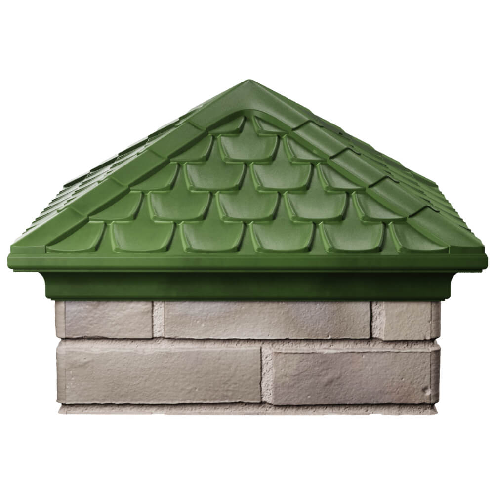 Колпак Zking Эльбрус Зеленый на столб 1.5х1.5 кирпича (385х385мм) Хабаровск фото