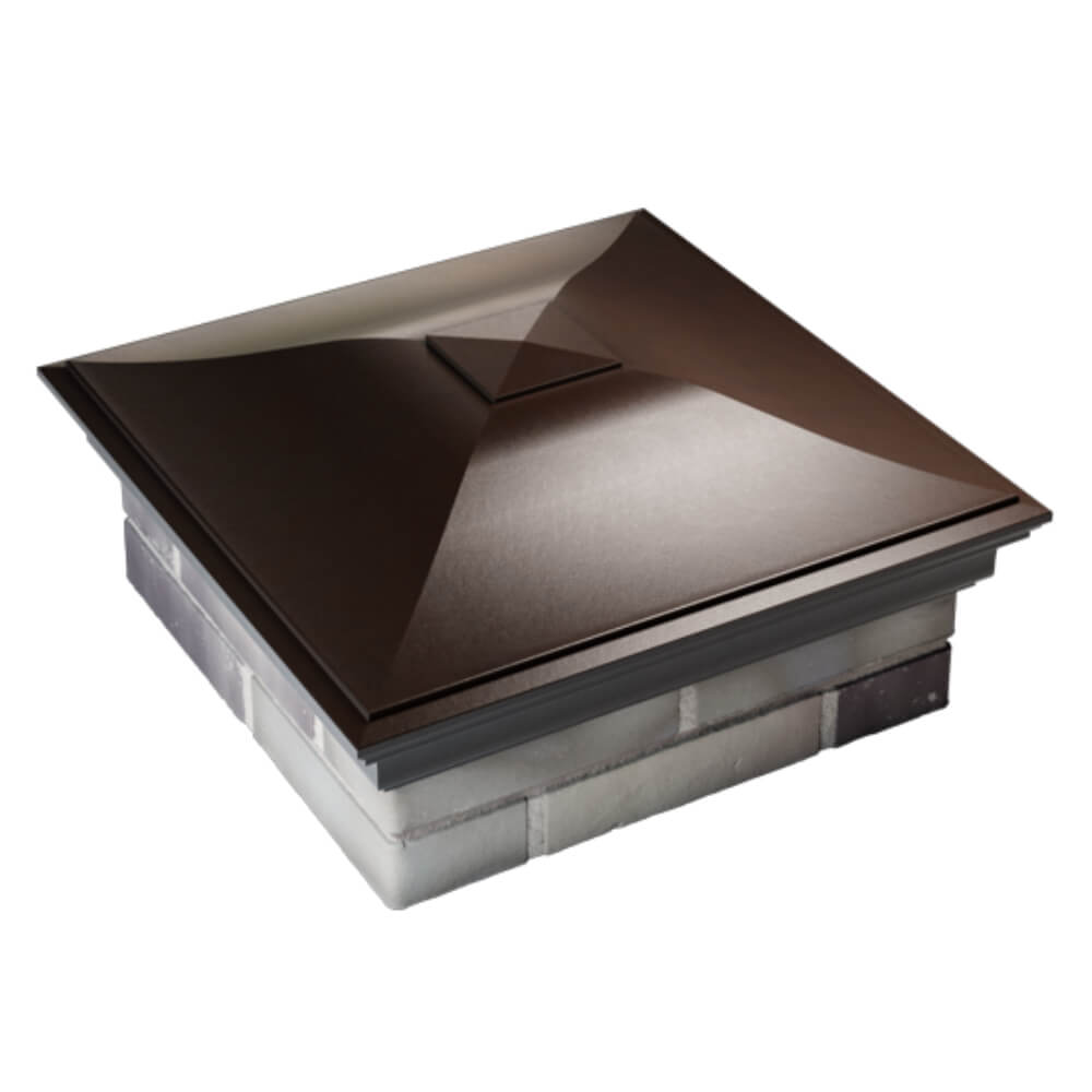 Колпак Zking Монблан Коричневый на столб 2х2 кирпича (515х515мм) Хабаровск фото