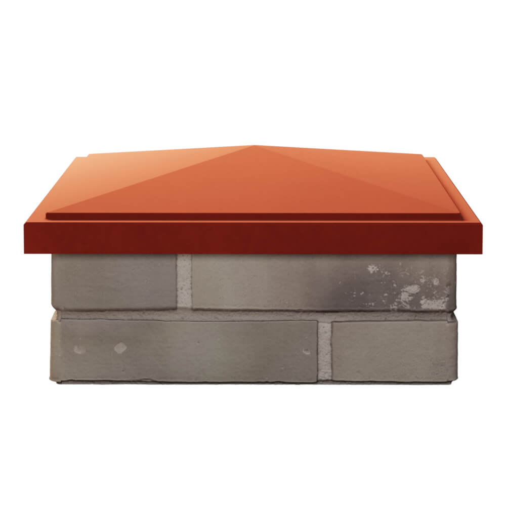 Колпак Zking БонаМоно Красный на столб 1.5х1.5 кирпича (385х385, 400х400мм) Хабаровск фото