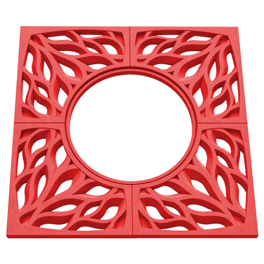 Приствольная решетка для дерева ZKING CRUST 1.2х1.2м Красная в Хабаровске фото