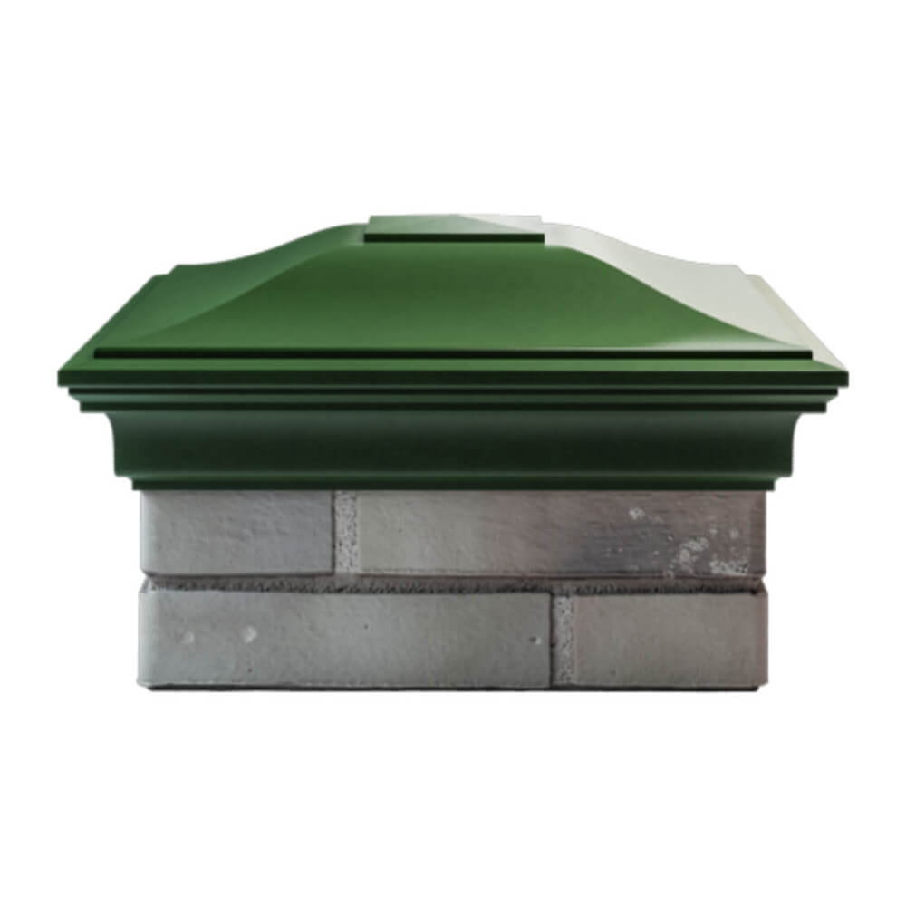 Колпак Zking Монблан Зеленый на столб 1.5х1.5 еврокирпича 0.7НФ (355х355мм) Хабаровск фото